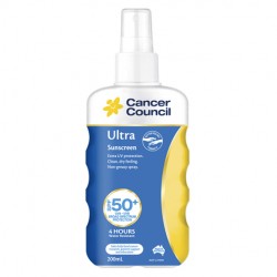 Kem chống nắng Cancer Council Ultra Sun Cream 50+ 200ml dạng xịt
