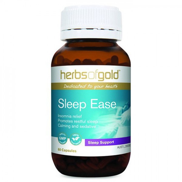  Herbs of Gold - Sleep Ease - Thuốc hỗ trợ điều trị mất ngủ, stress hộp 60 viên