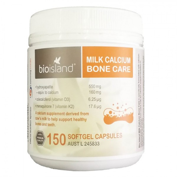 Bio island - Milk Calcium Bone Care Canxi bổ xung chắc khỏe xương