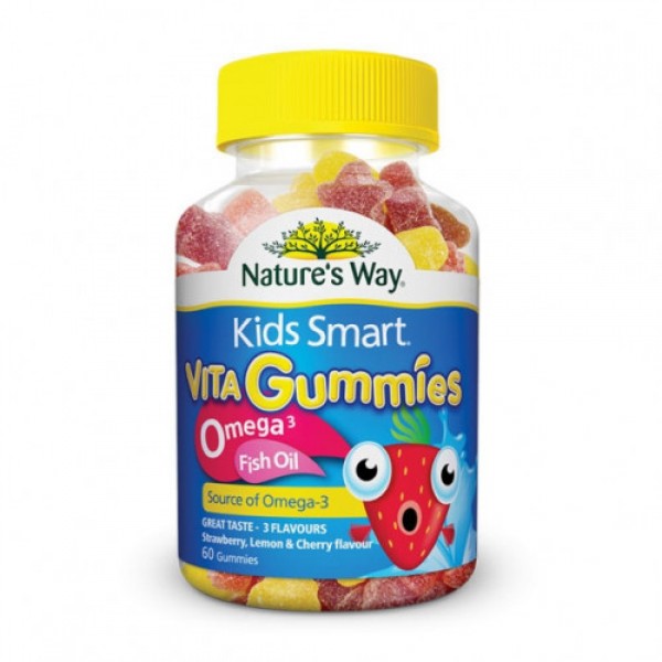 Nature's Way - Kẹo dẻo Kids Smart Vita Gummies Omega 3 dầu cá 60 Viên 