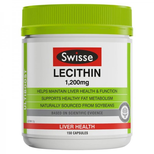 Swisse - Ultiboost Lecithin 1200mg - Bổ sung mầm đậu nành 150v