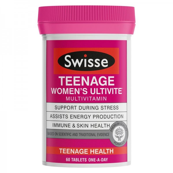 Swisse - teenage ultivite women's multivitamin - Đa vitamin cho thanh niên nữ 60 viên
