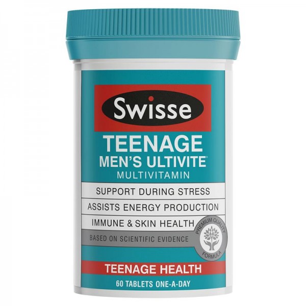 Swisse - teenage ultivite men's multivitamin - Đa vitamin cho thanh niên nam 60 viên